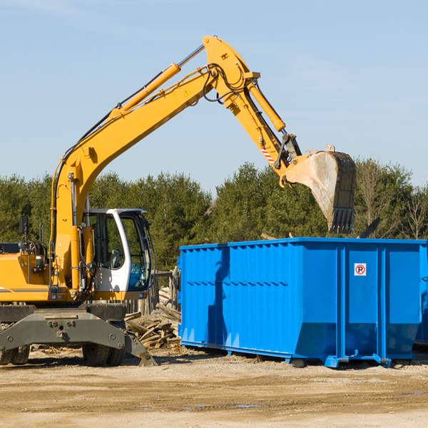 what size residential dumpster rentals are available in Glenmoor